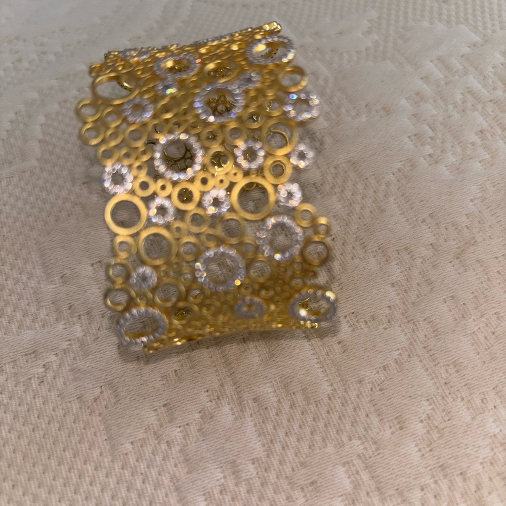 Silver and gold plating cuff - Picture 6 of 7